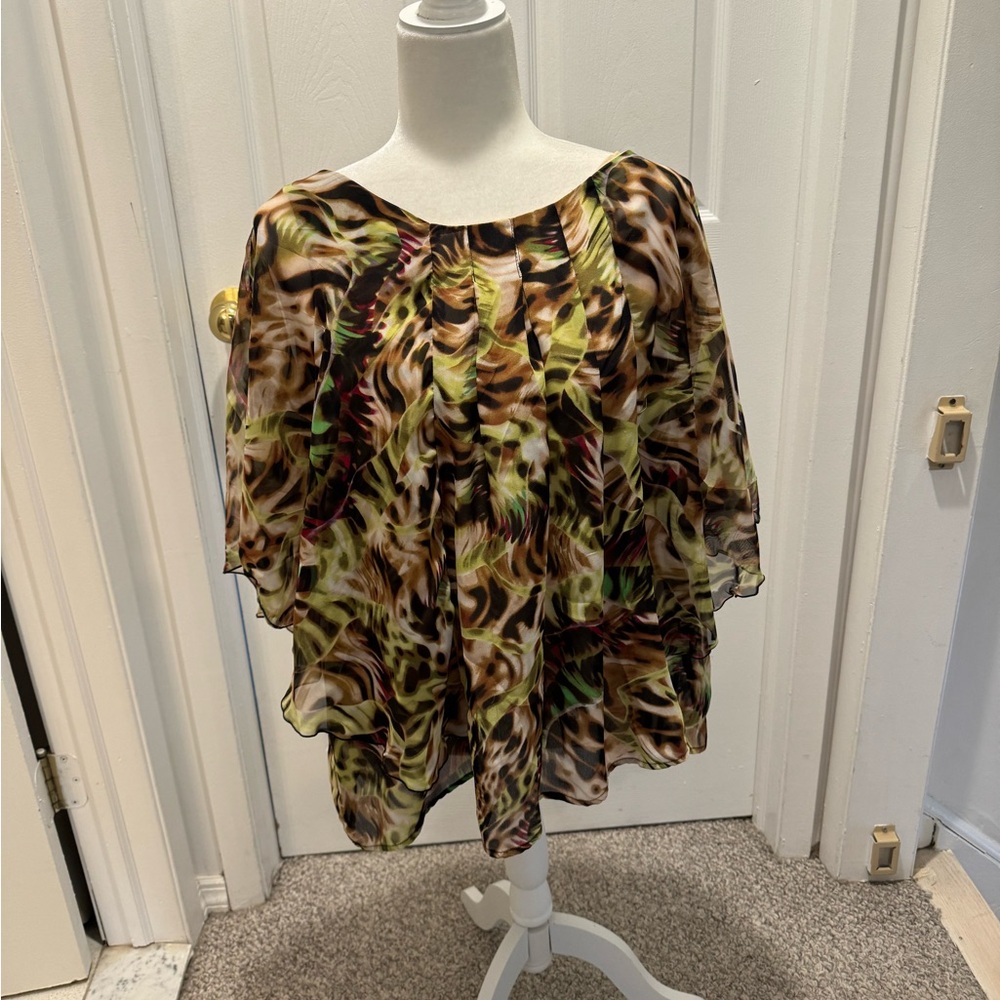 dressbarn Multicolor Chiffon Blouse